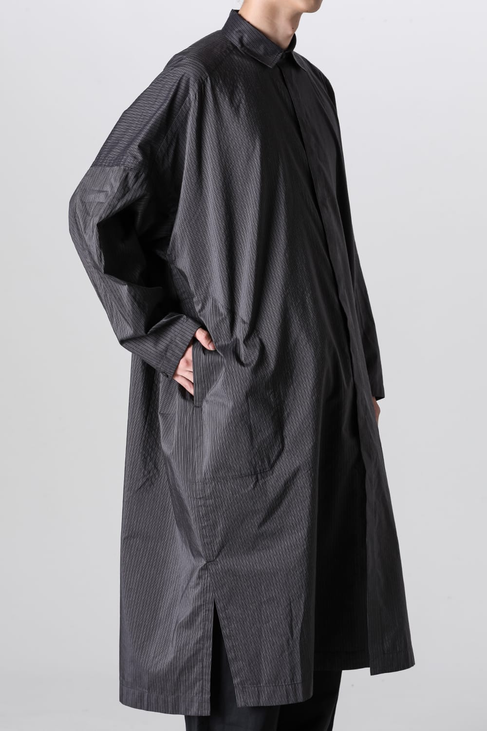 SHIRT#95 Anthracite Ridge Striped Shirting