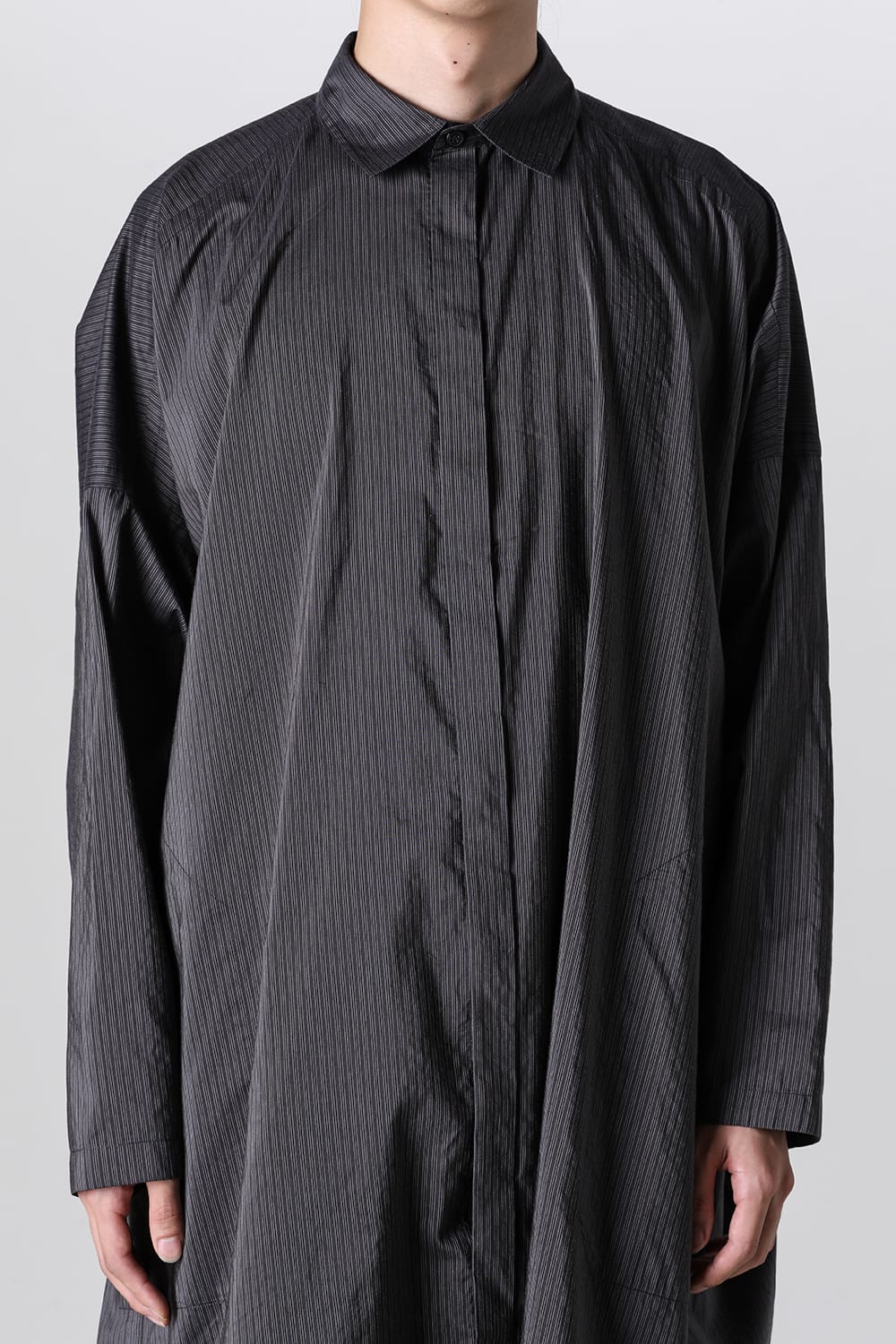 SHIRT#95 Anthracite Ridge Striped Shirting