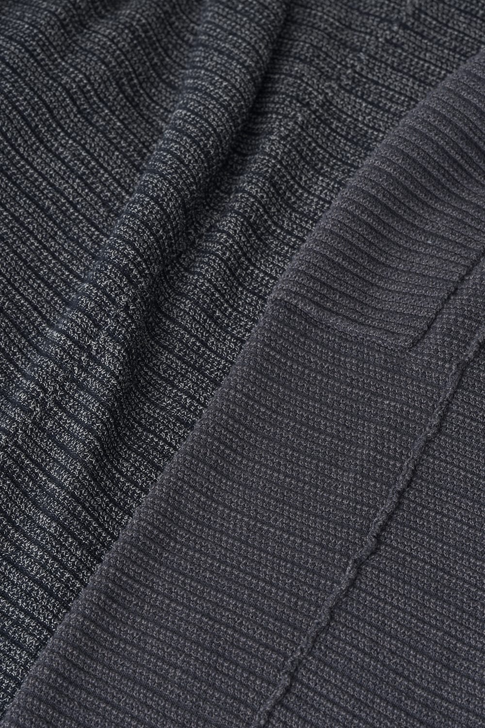 Knit jacket High twist cotton stripe Black