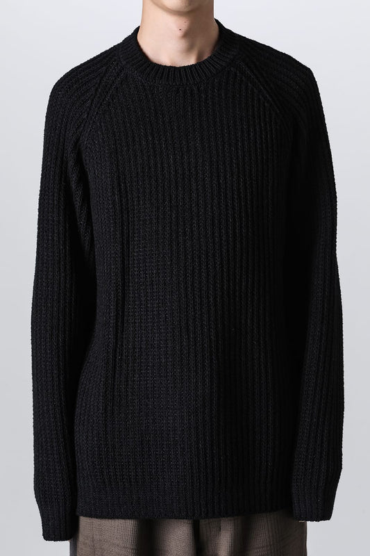 Knit long sleeve loose fit Black