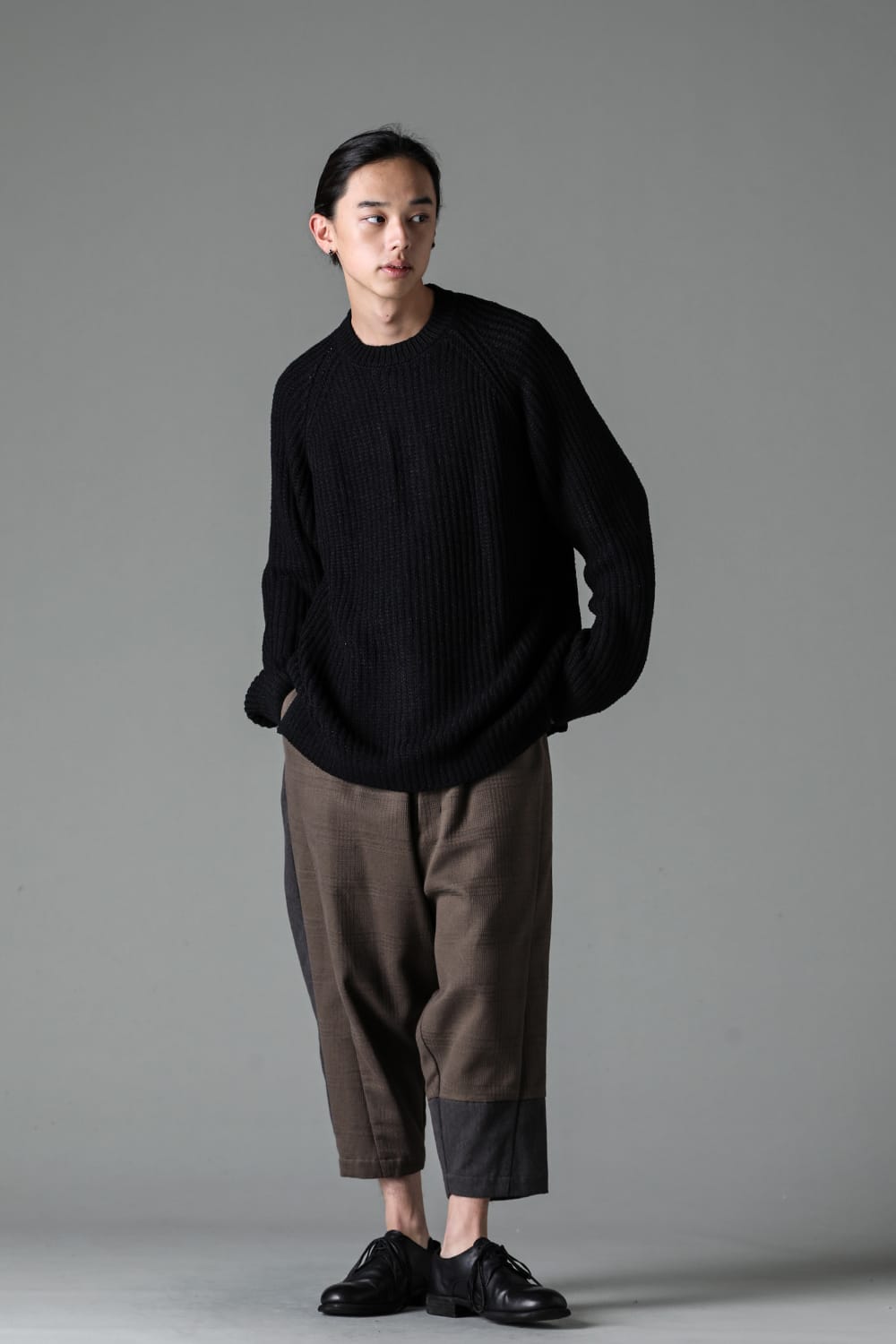 Knit long sleeve loose fit Black
