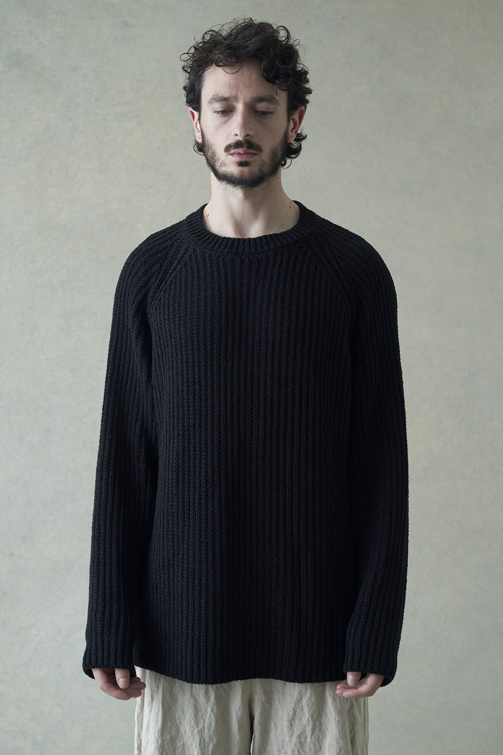 Knit long sleeve loose fit Black