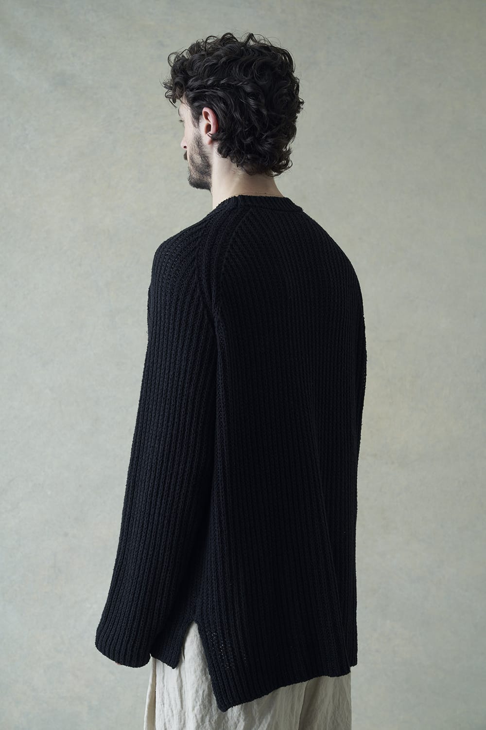 Knit long sleeve loose fit Black