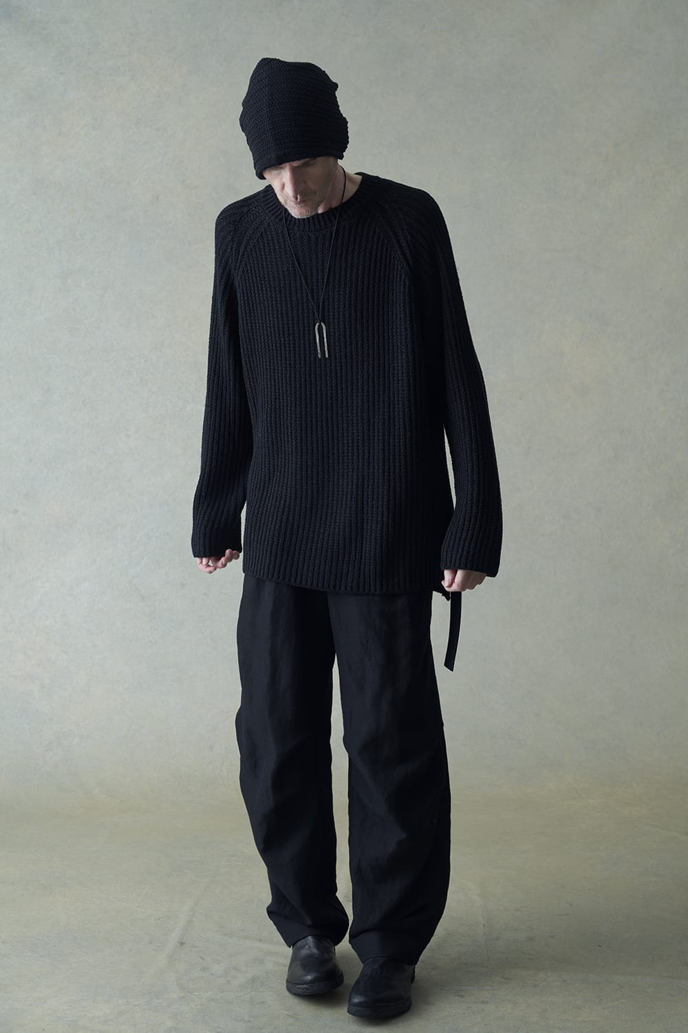 Knit long sleeve loose fit Black