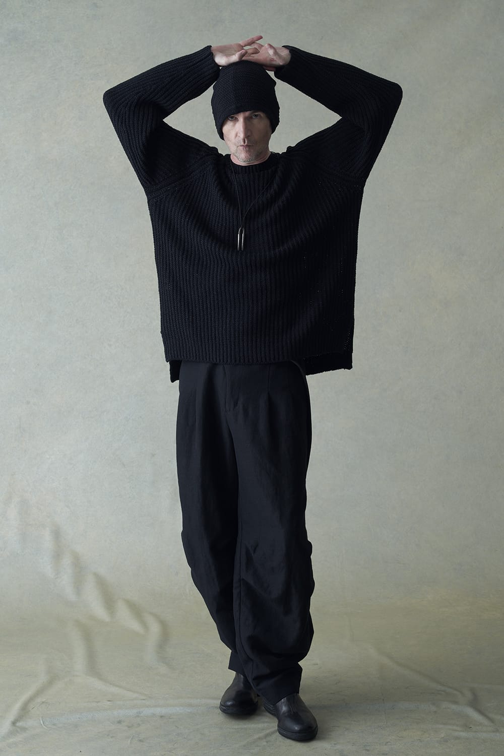 Knit long sleeve loose fit Black