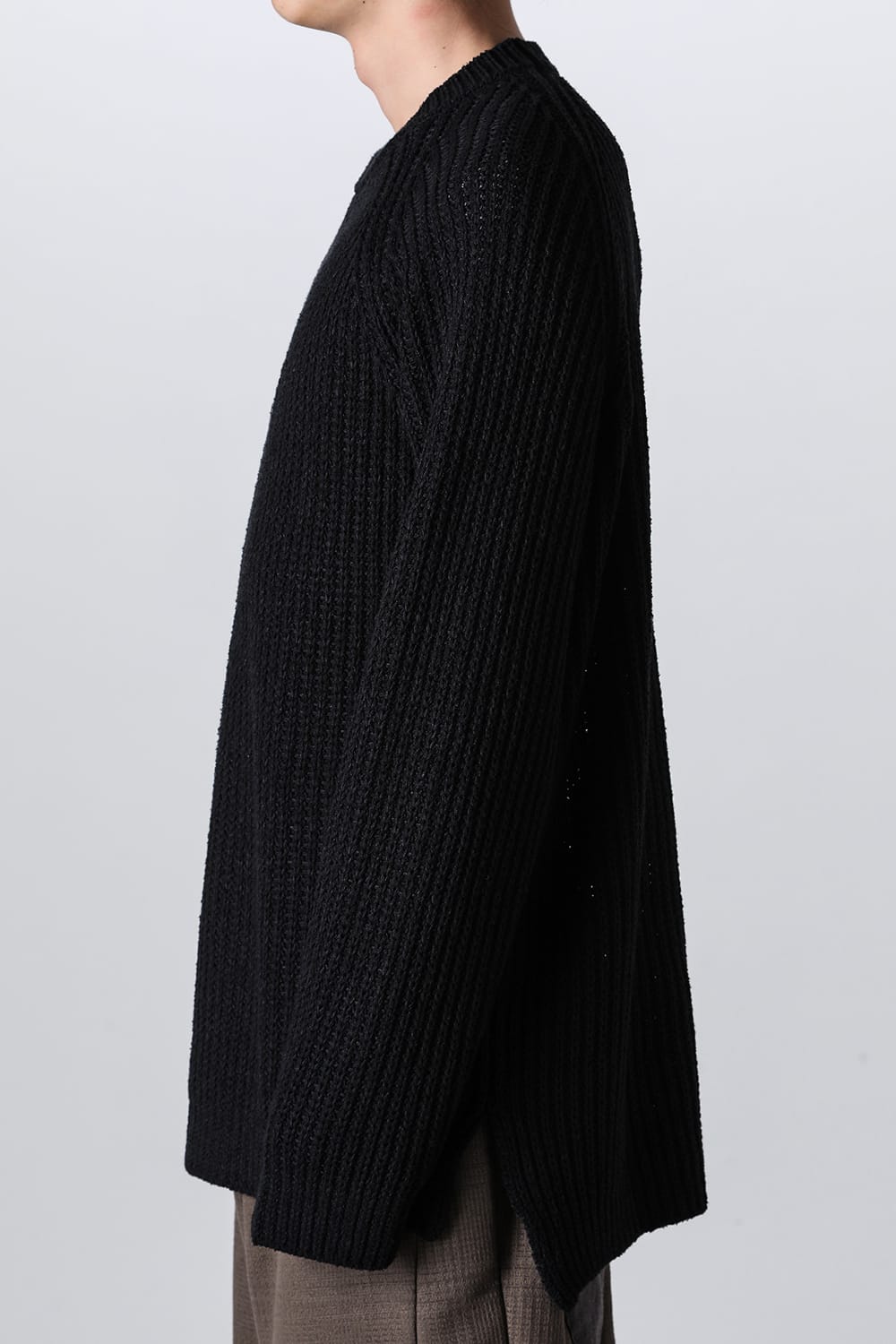 Knit long sleeve loose fit Black