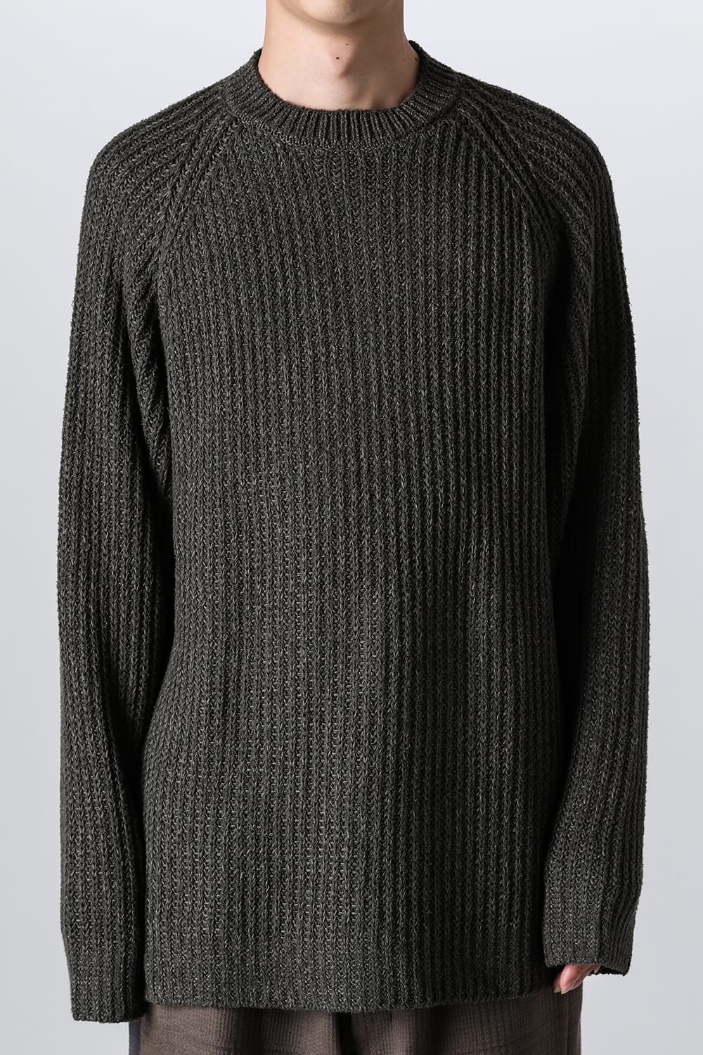 Knit long sleeve loose fit Olive