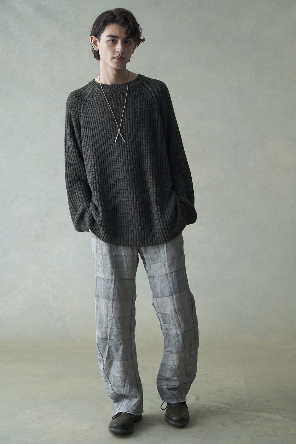 Knit long sleeve loose fit Olive