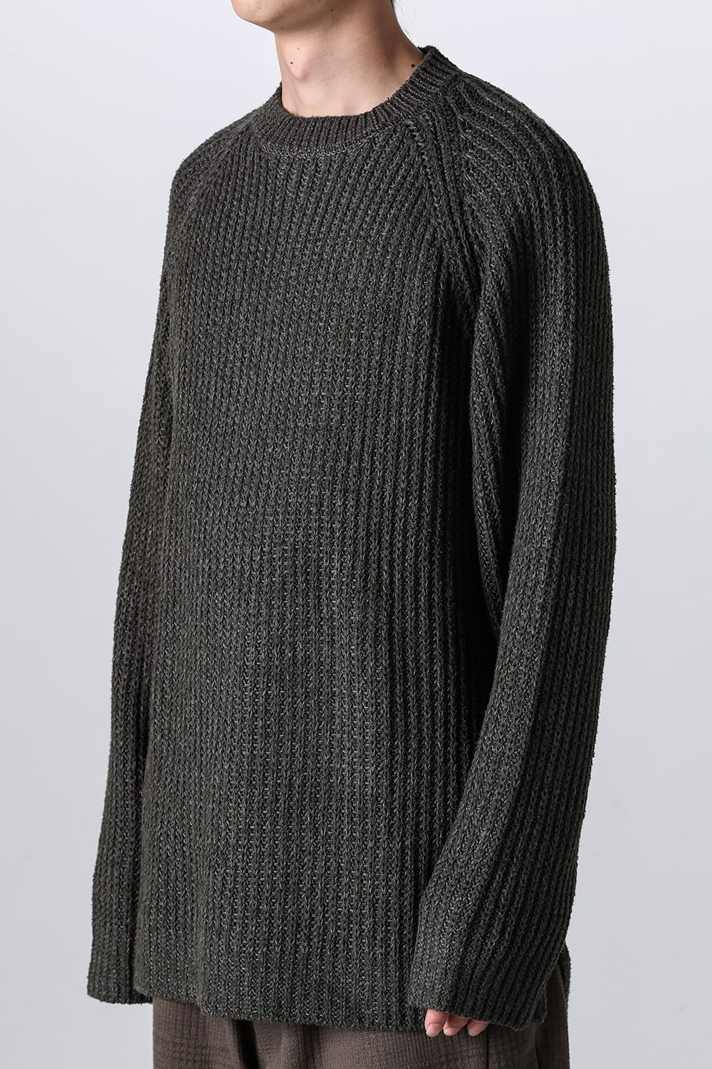 Knit long sleeve loose fit Olive