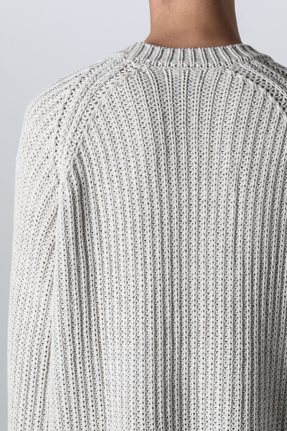 Knit long sleeve loose fit White