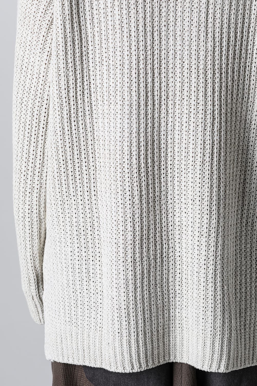 Knit long sleeve loose fit White