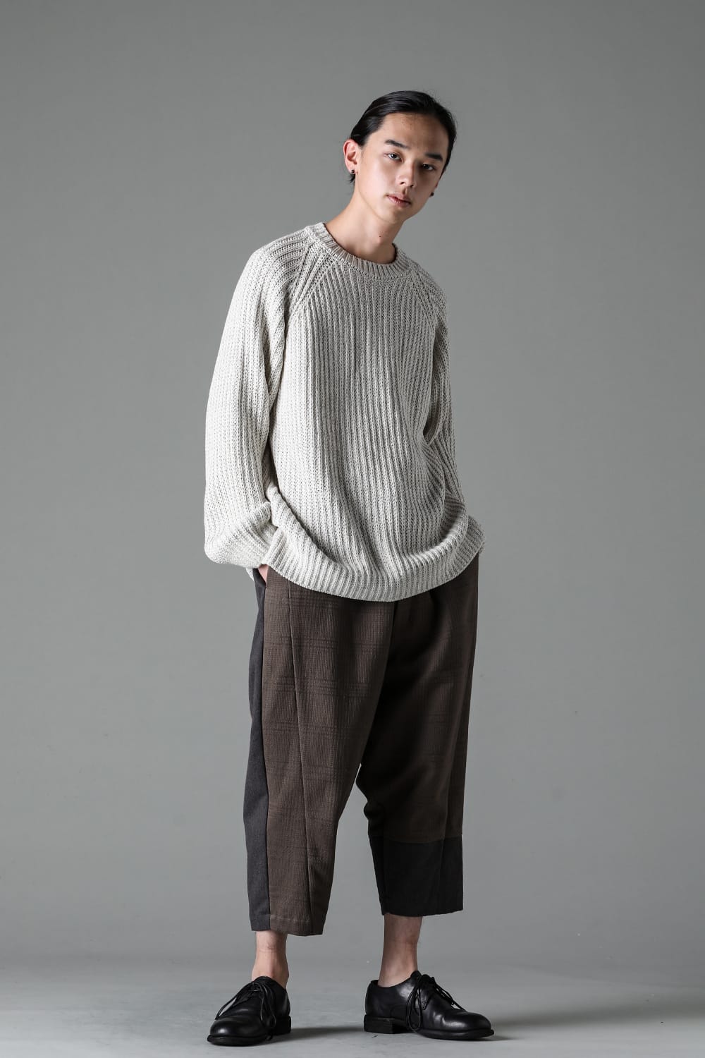 Knit long sleeve loose fit White