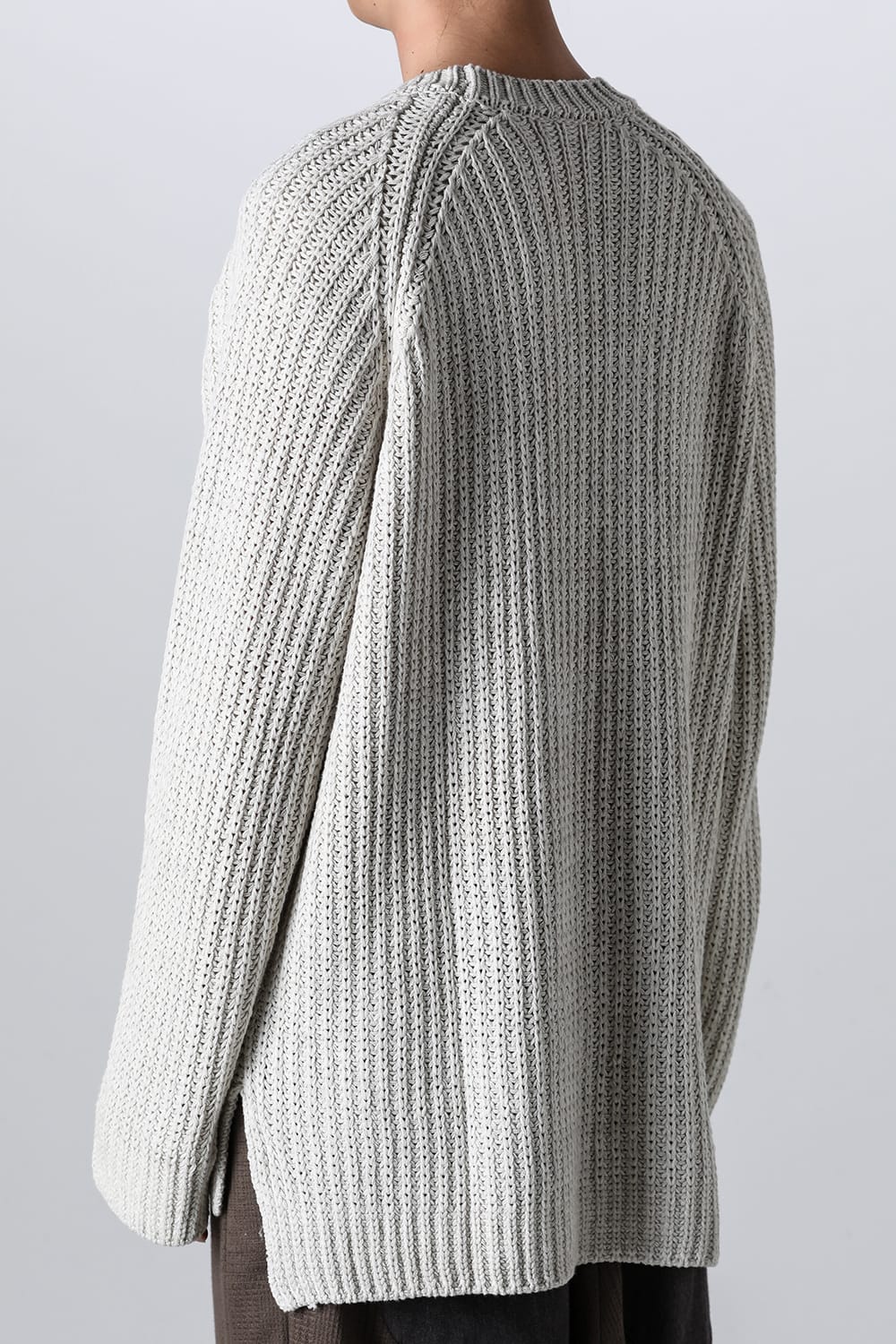 Knit long sleeve loose fit White