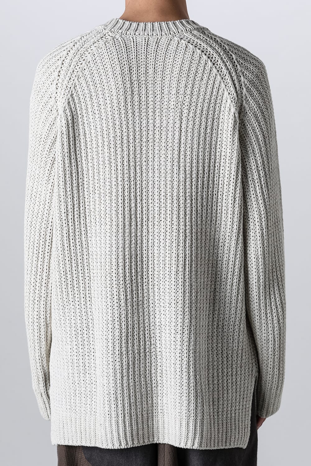 Knit long sleeve loose fit White