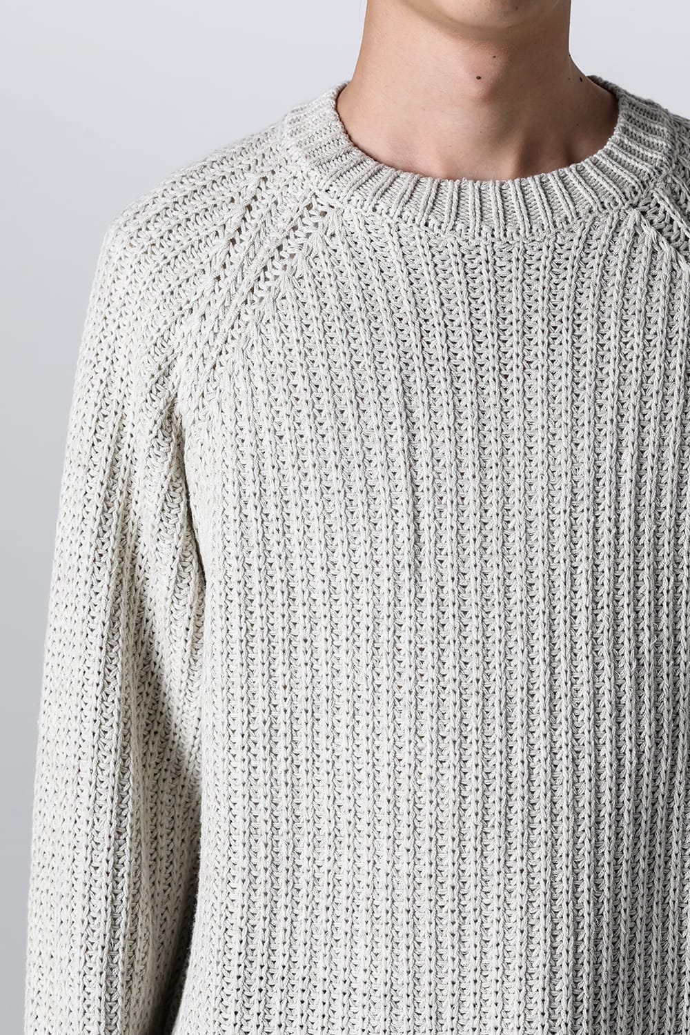 Knit long sleeve loose fit White