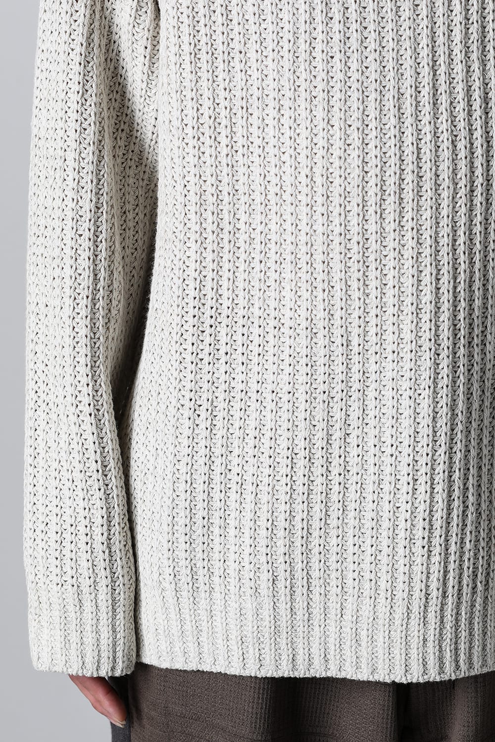 Knit long sleeve loose fit White