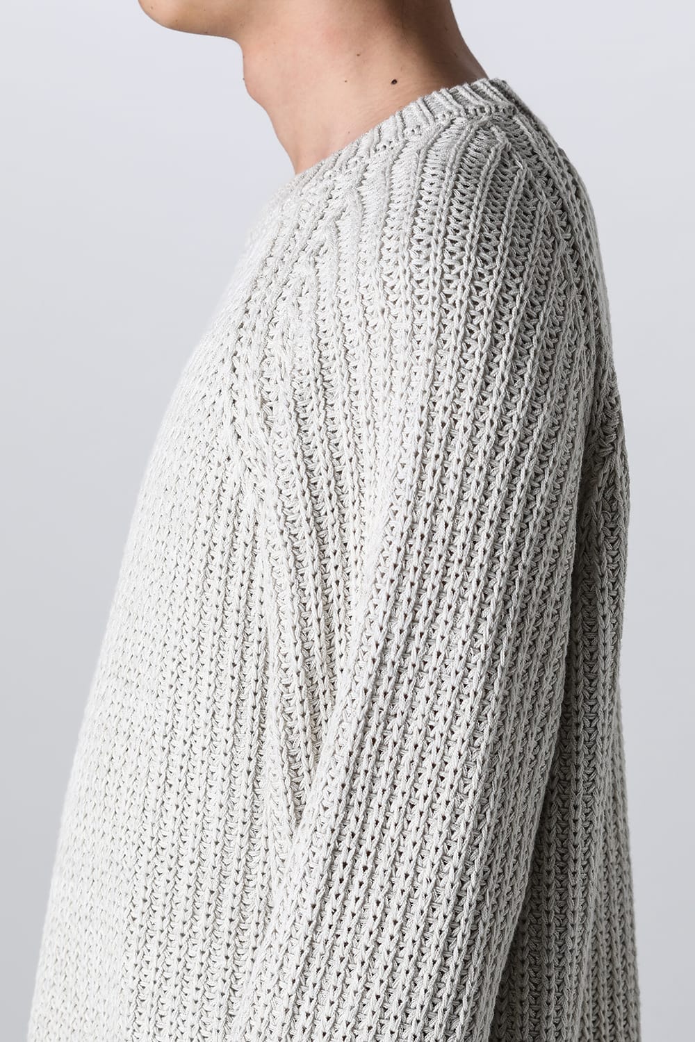 Knit long sleeve loose fit White