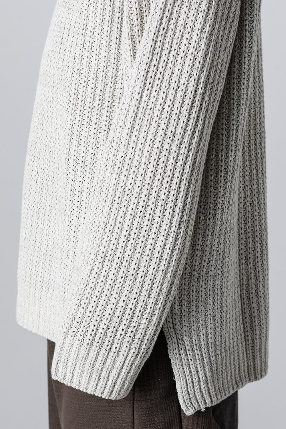 Knit long sleeve loose fit White