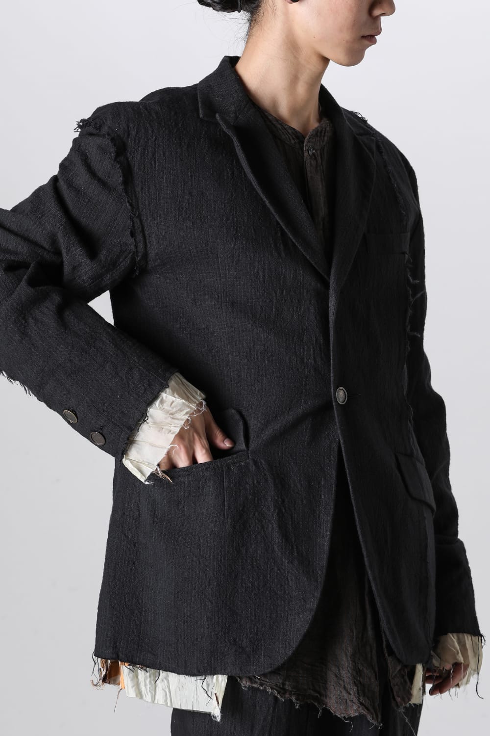 Hand Dyed Rawing Tailored Blazer