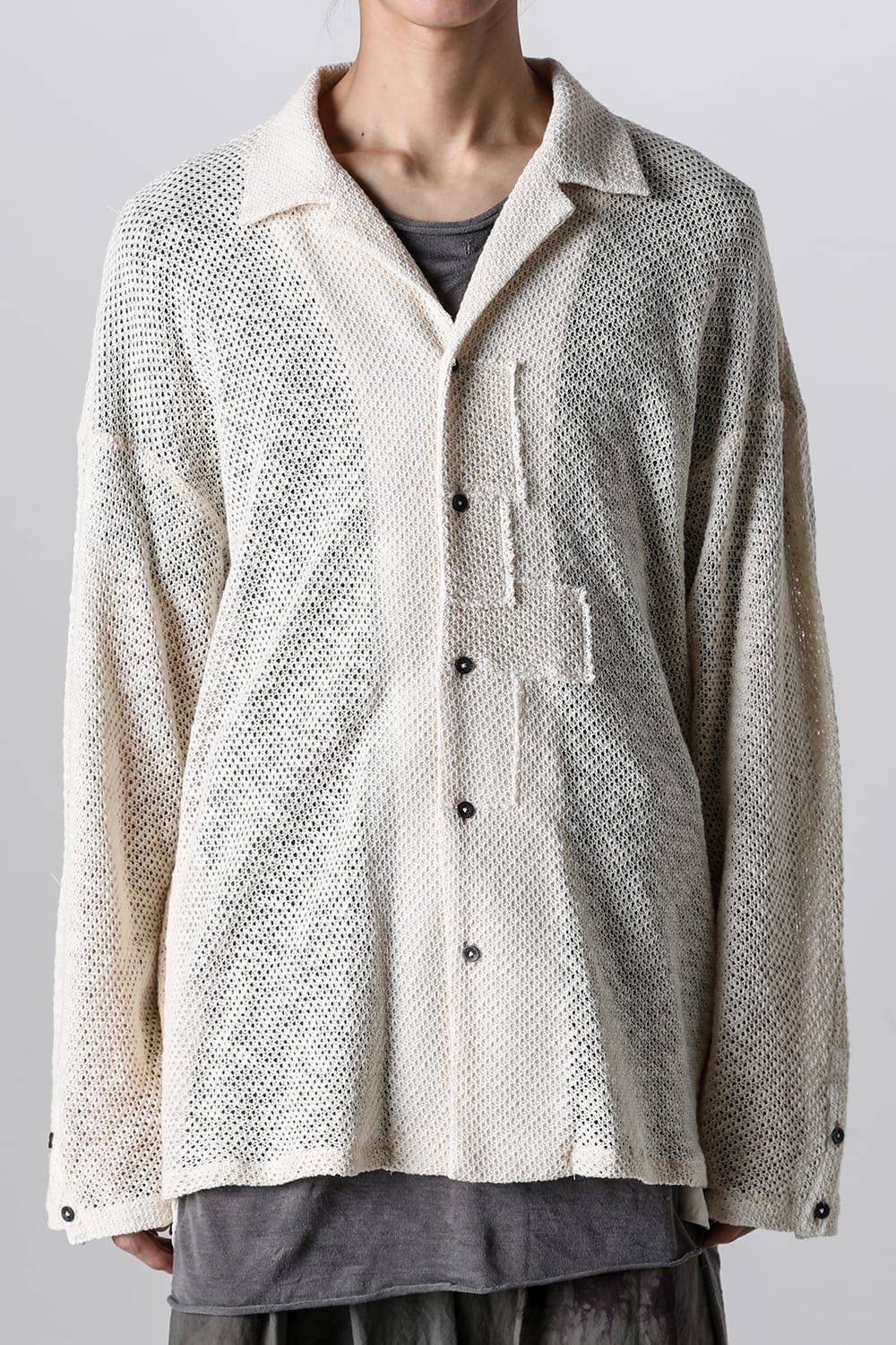 ロングスリーブ モーダントダイ ニットシャツ