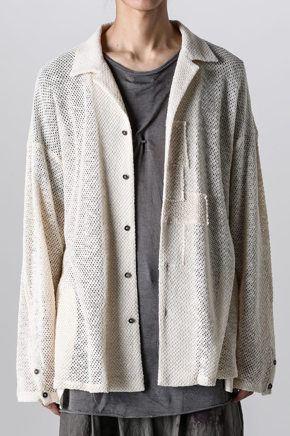 ロングスリーブ モーダントダイ ニットシャツ