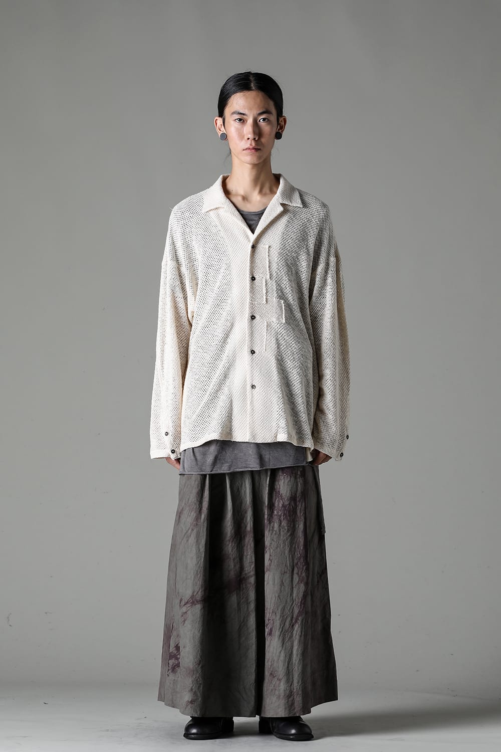 ロングスリーブ モーダントダイ ニットシャツ