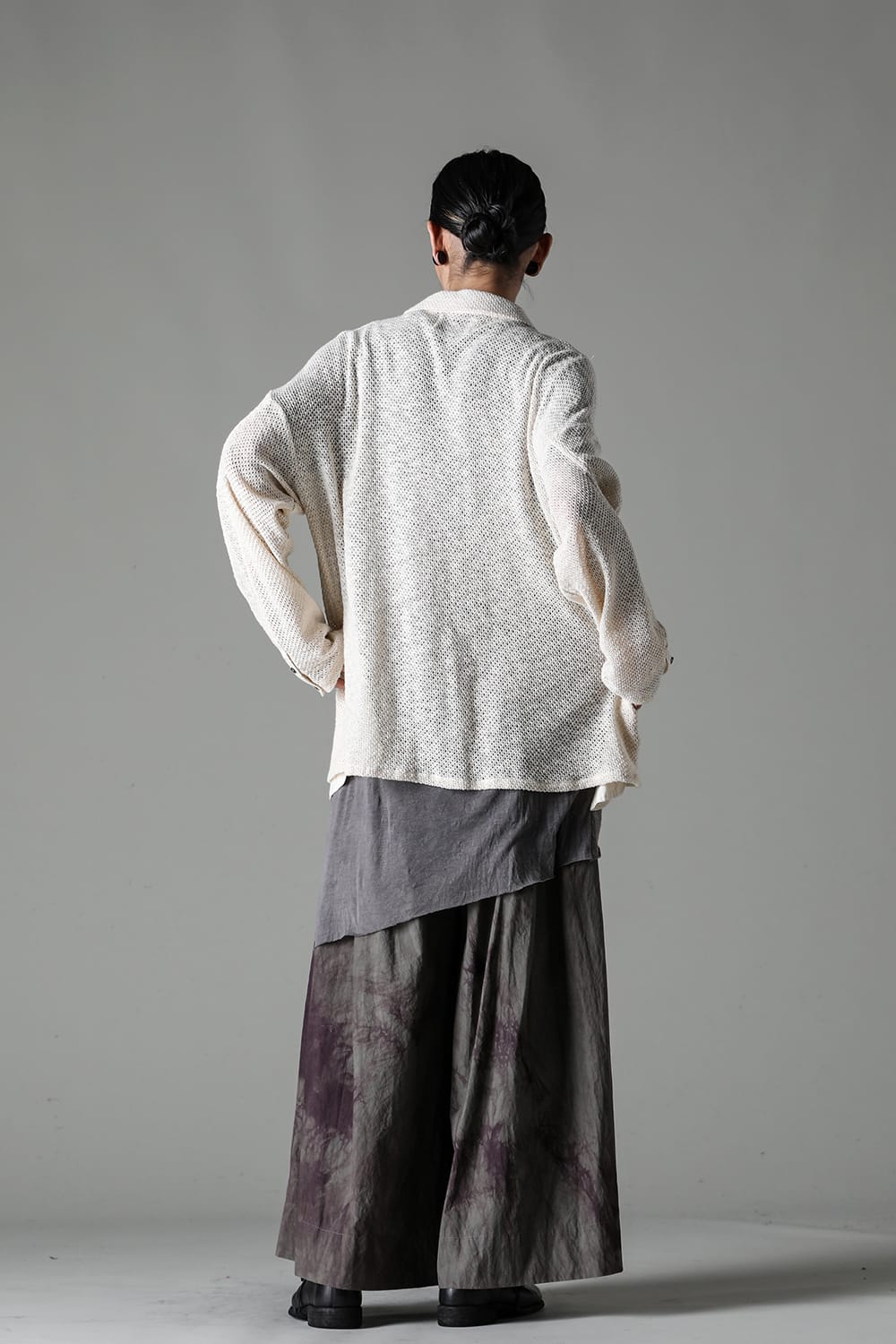 ロングスリーブ モーダントダイ ニットシャツ