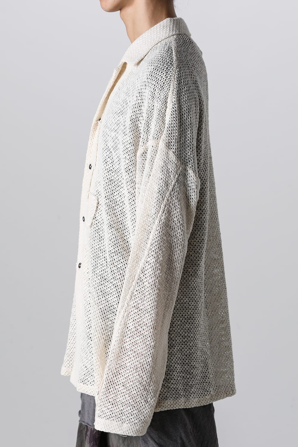 ロングスリーブ モーダントダイ ニットシャツ