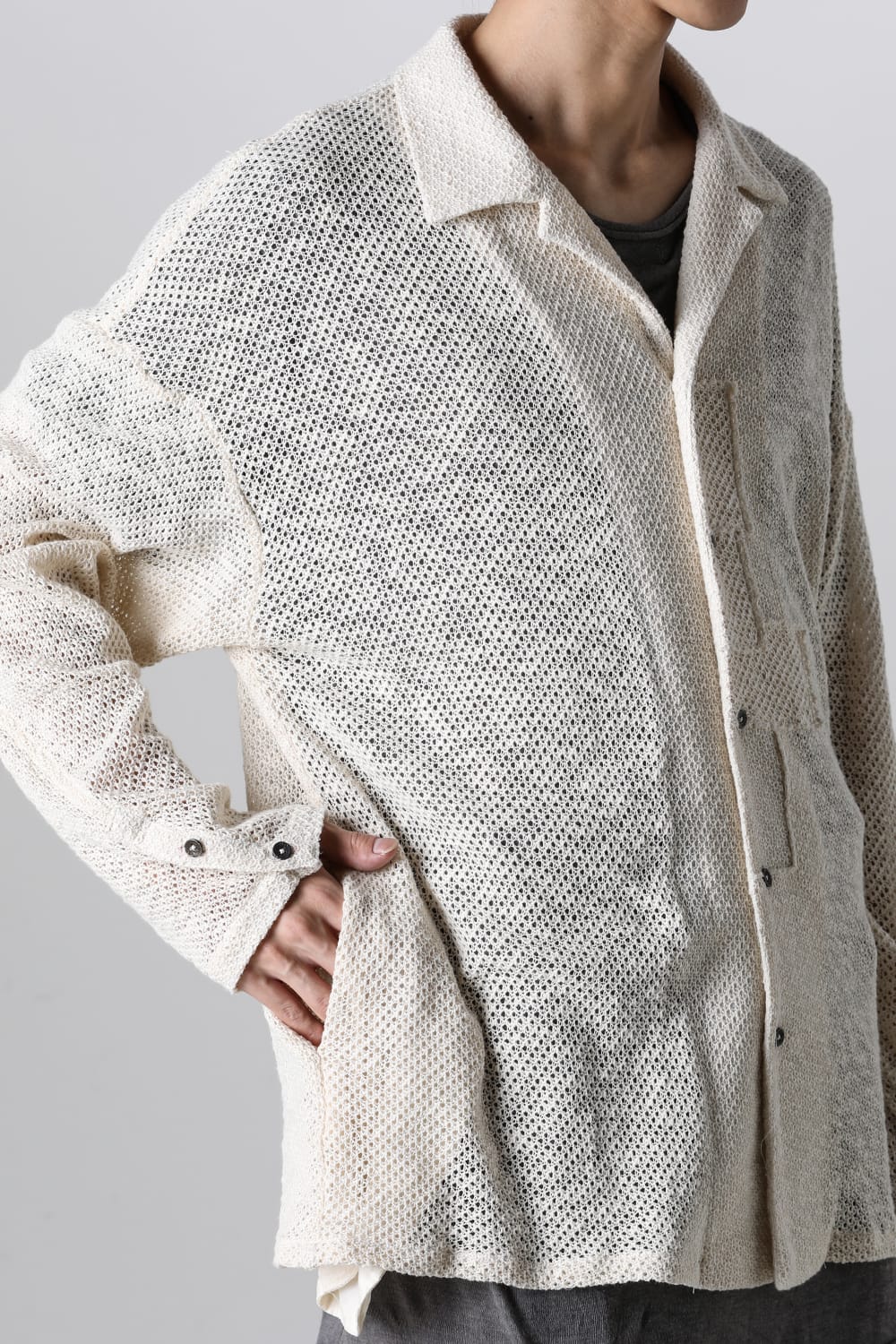 ロングスリーブ モーダントダイ ニットシャツ