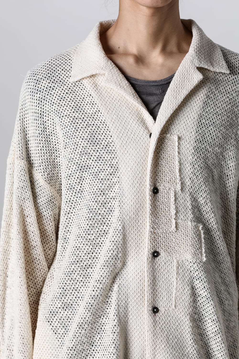 ロングスリーブ モーダントダイ ニットシャツ