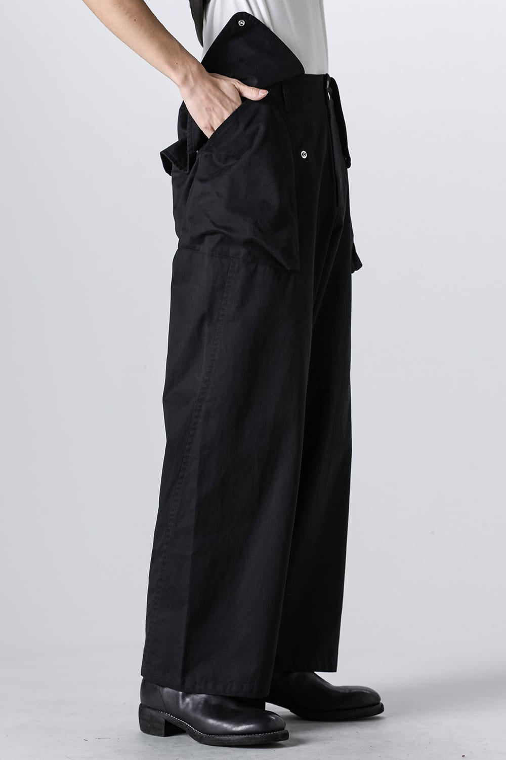 Flap Trousers Pure Dyed Cotton