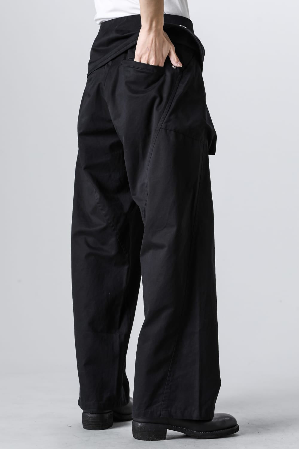 Flap Trousers Pure Dyed Cotton