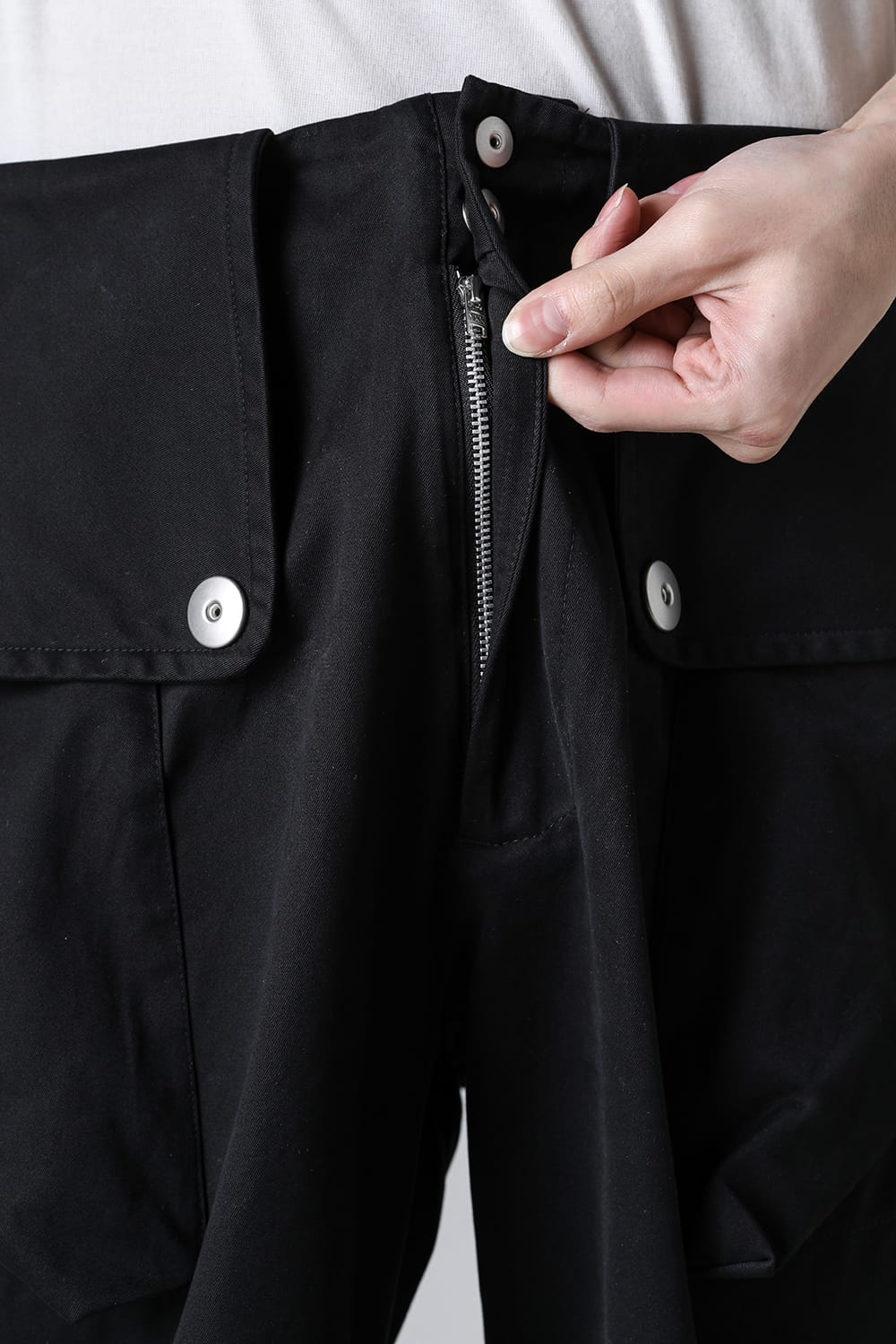 Flap Trousers Pure Dyed Cotton