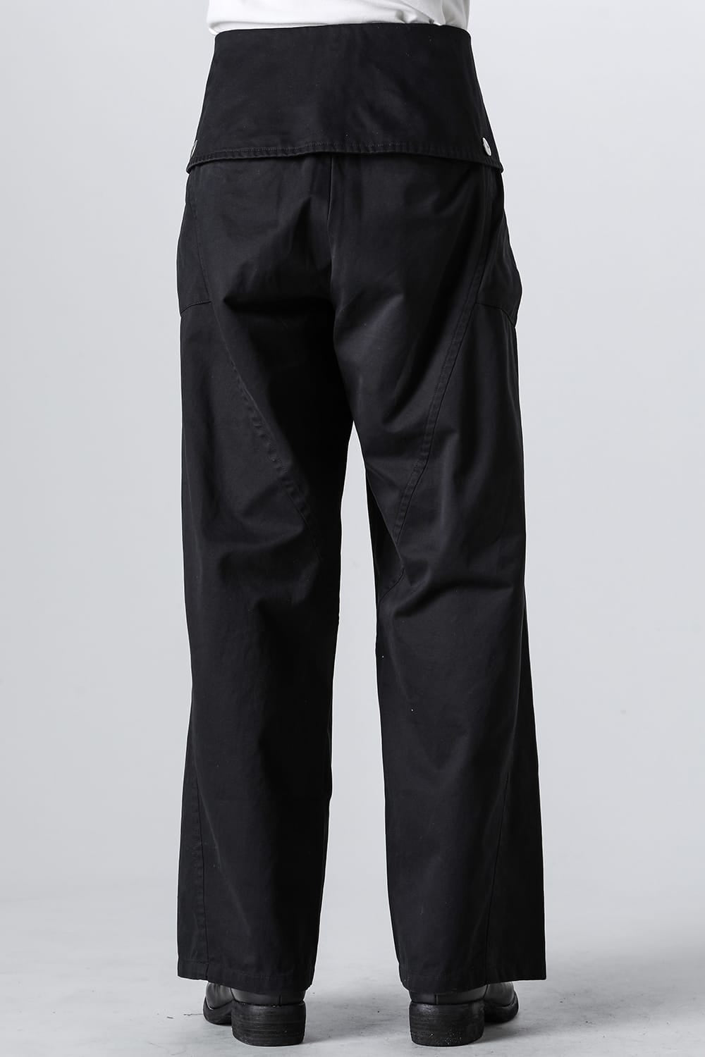 Flap Trousers Pure Dyed Cotton