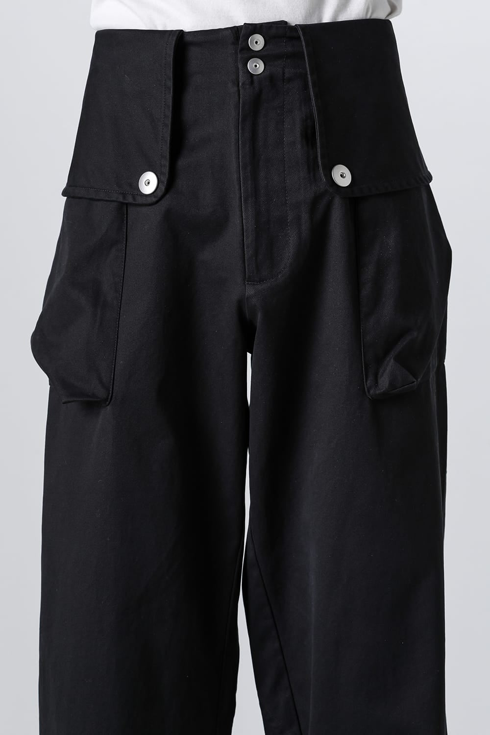 Flap Trousers Pure Dyed Cotton