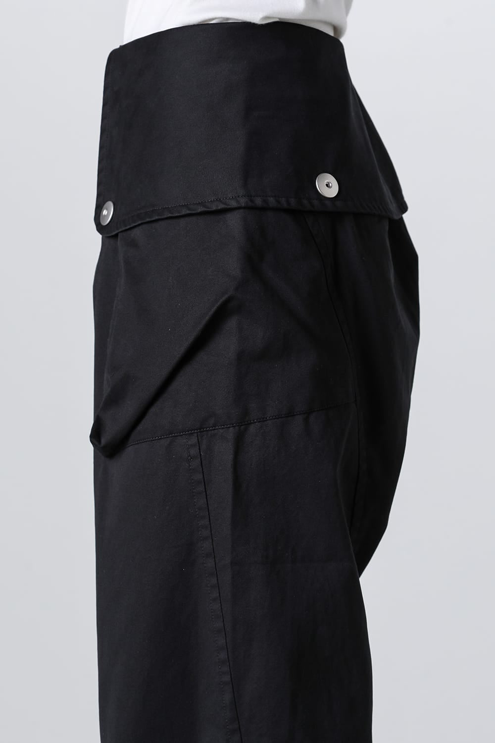 Flap Trousers Pure Dyed Cotton