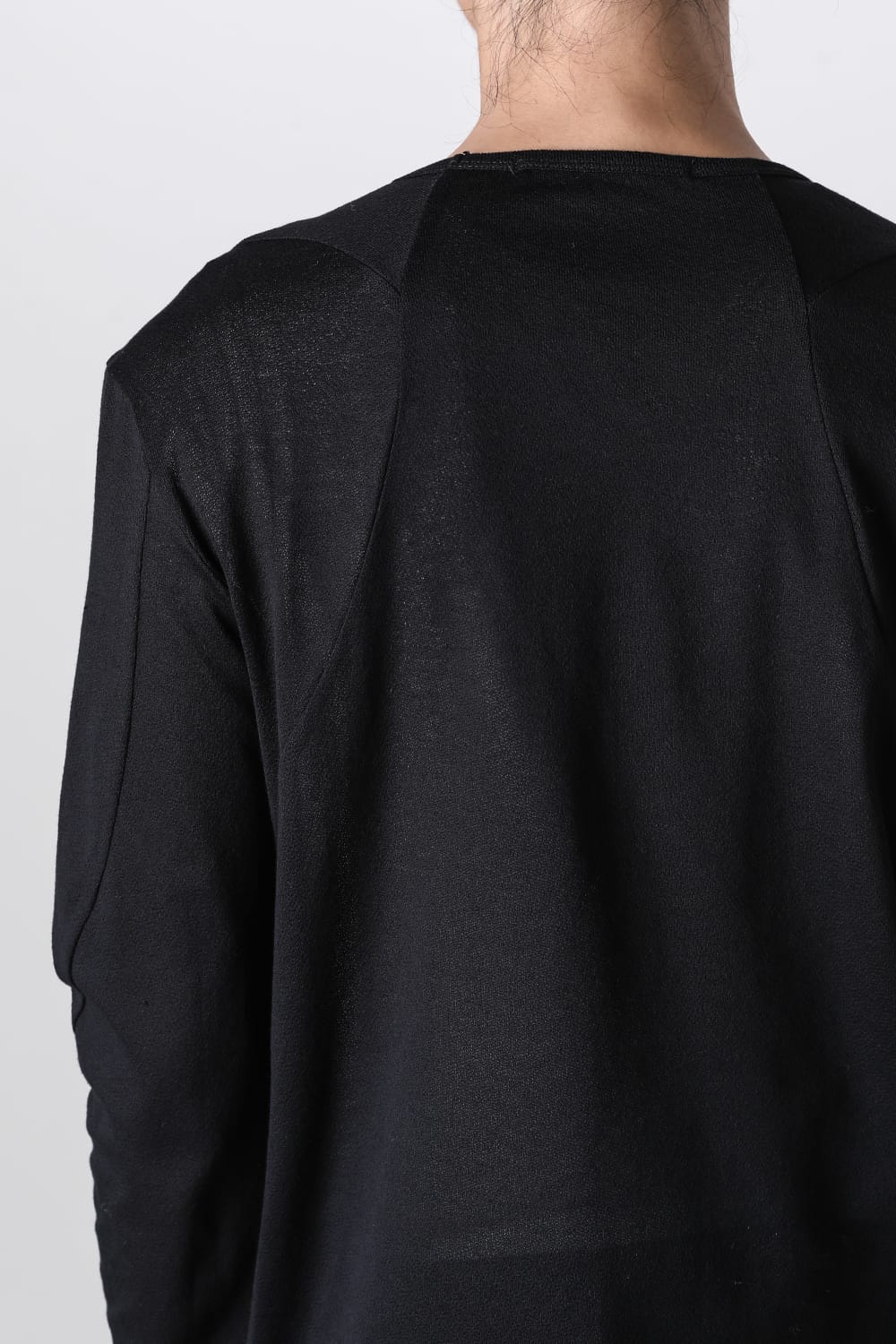 Low Gauge Cotton Jersey Long Sleeve T-Shirt Black