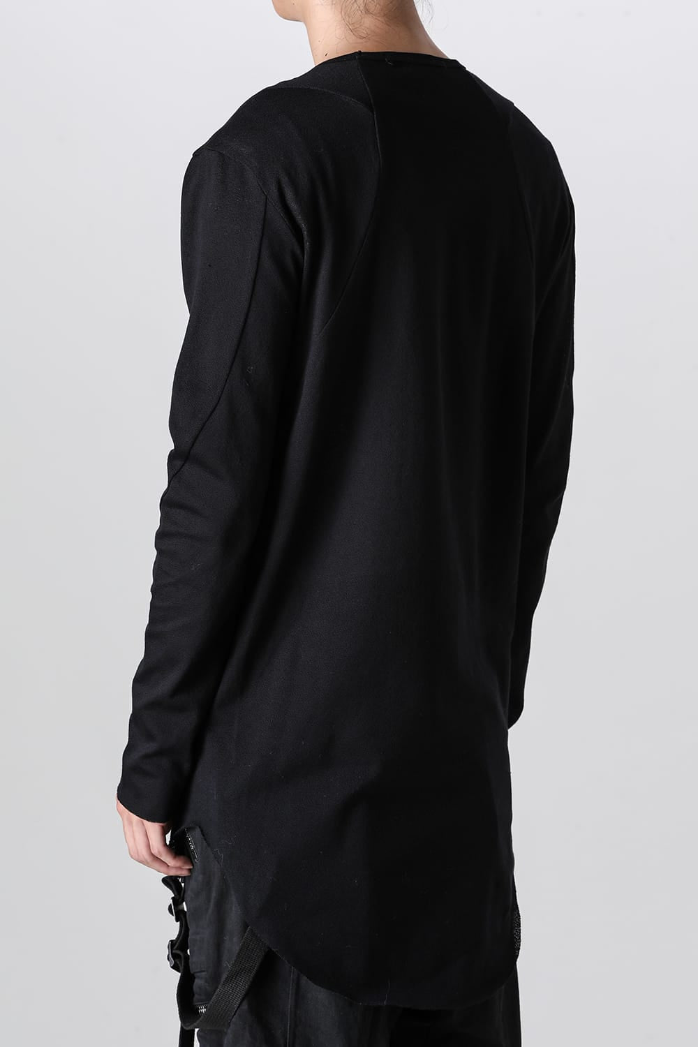 Low Gauge Cotton Jersey Long Sleeve T-Shirt Black