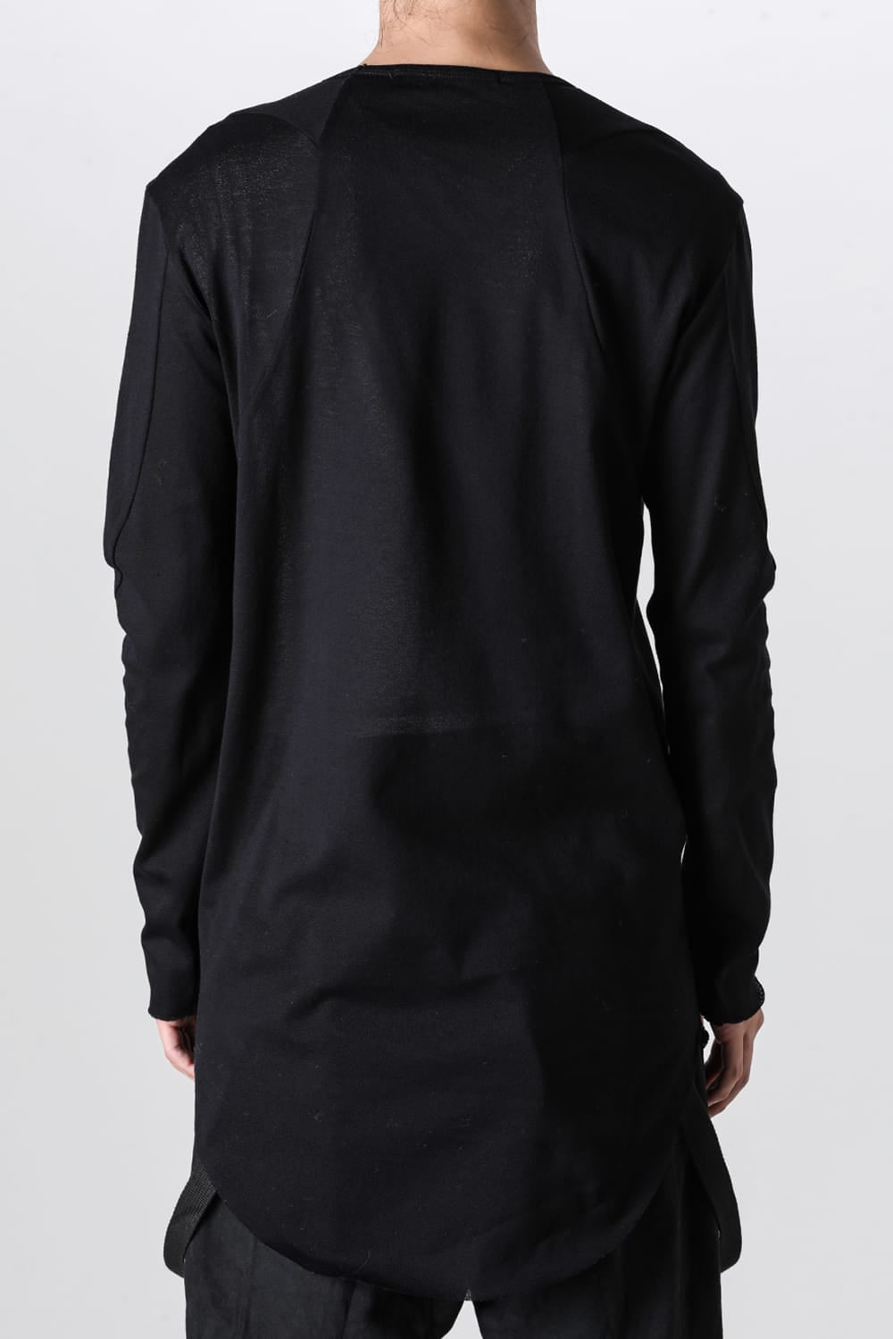 Low Gauge Cotton Jersey Long Sleeve T-Shirt Black
