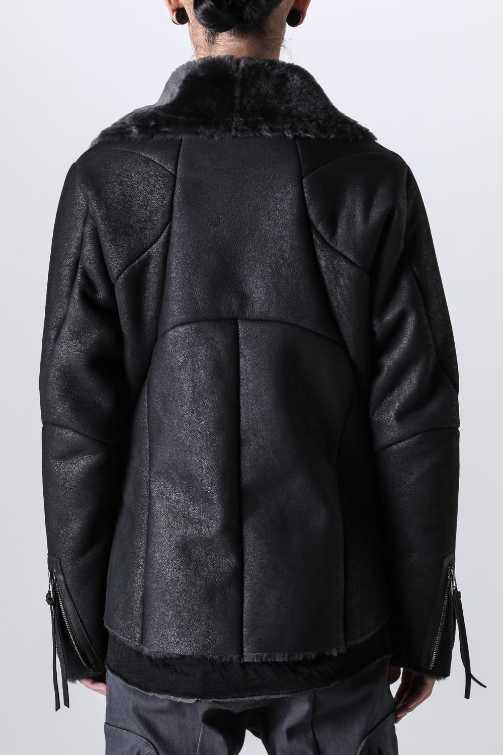 フレンチベイビーラムムートンWライダースジャケット