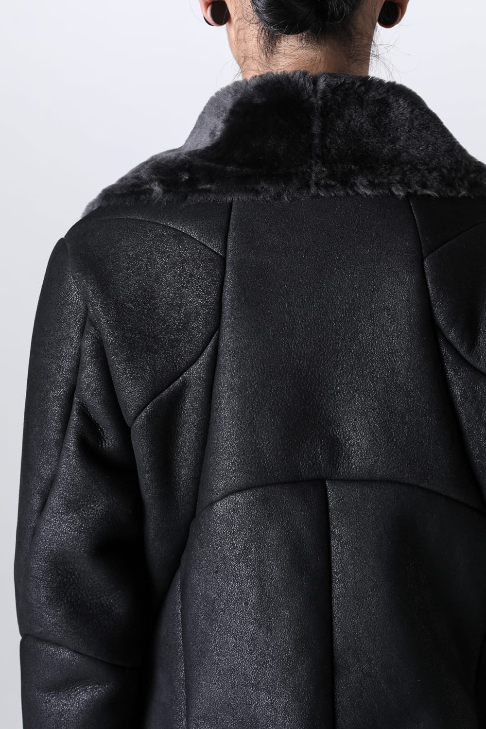 フレンチベイビーラムムートンWライダースジャケット