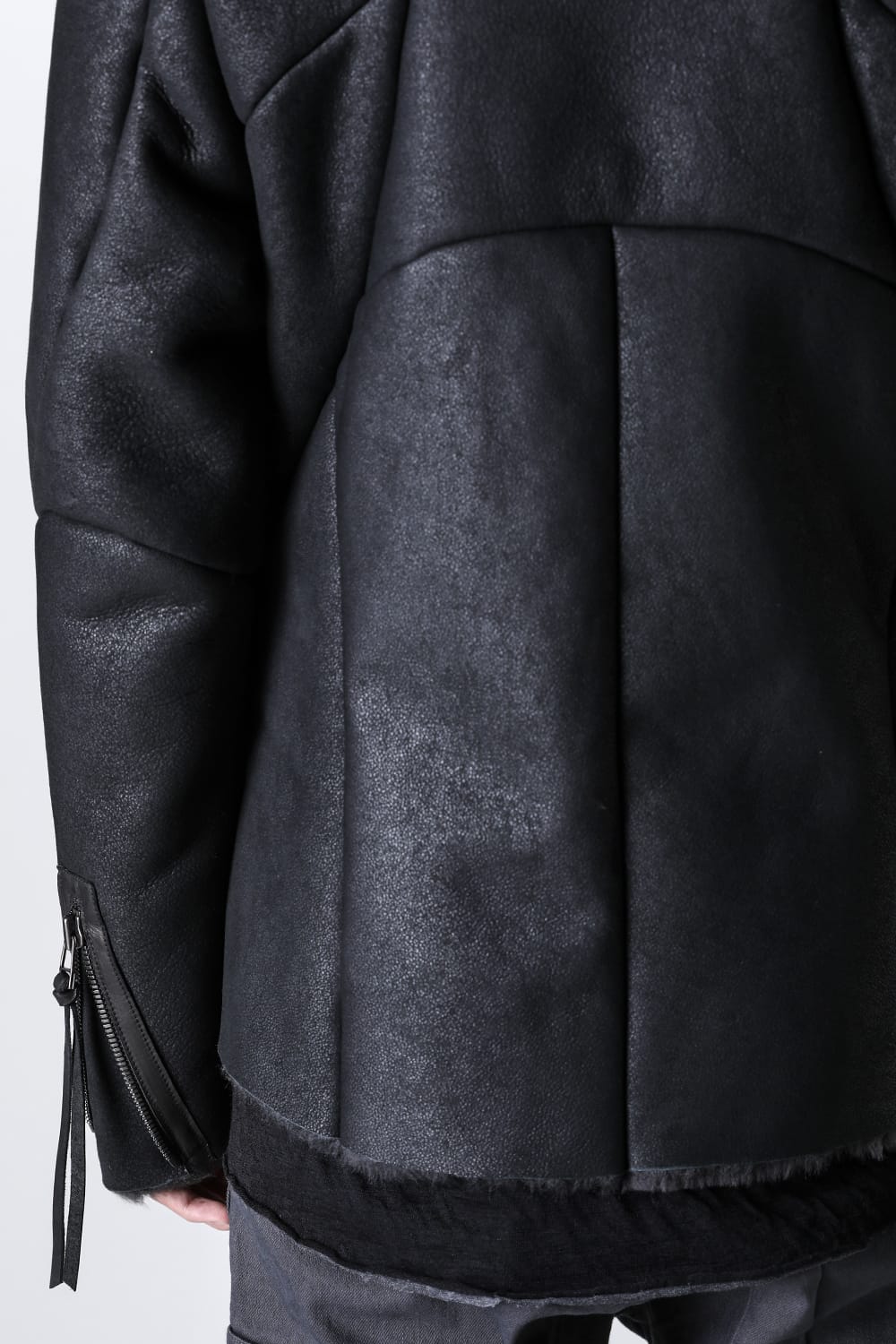 フレンチベイビーラムムートンWライダースジャケット