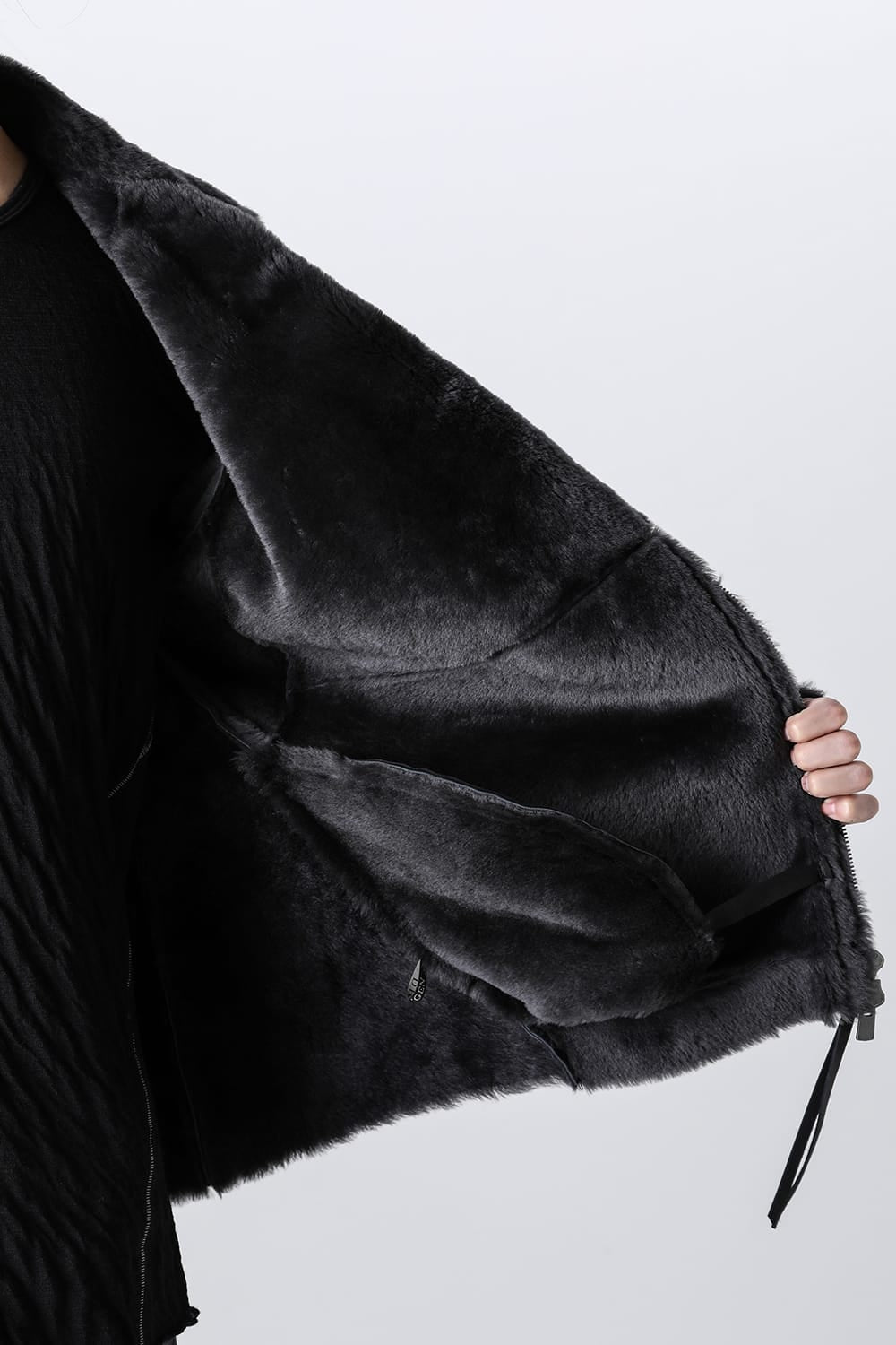 フレンチベイビーラムムートンWライダースジャケット