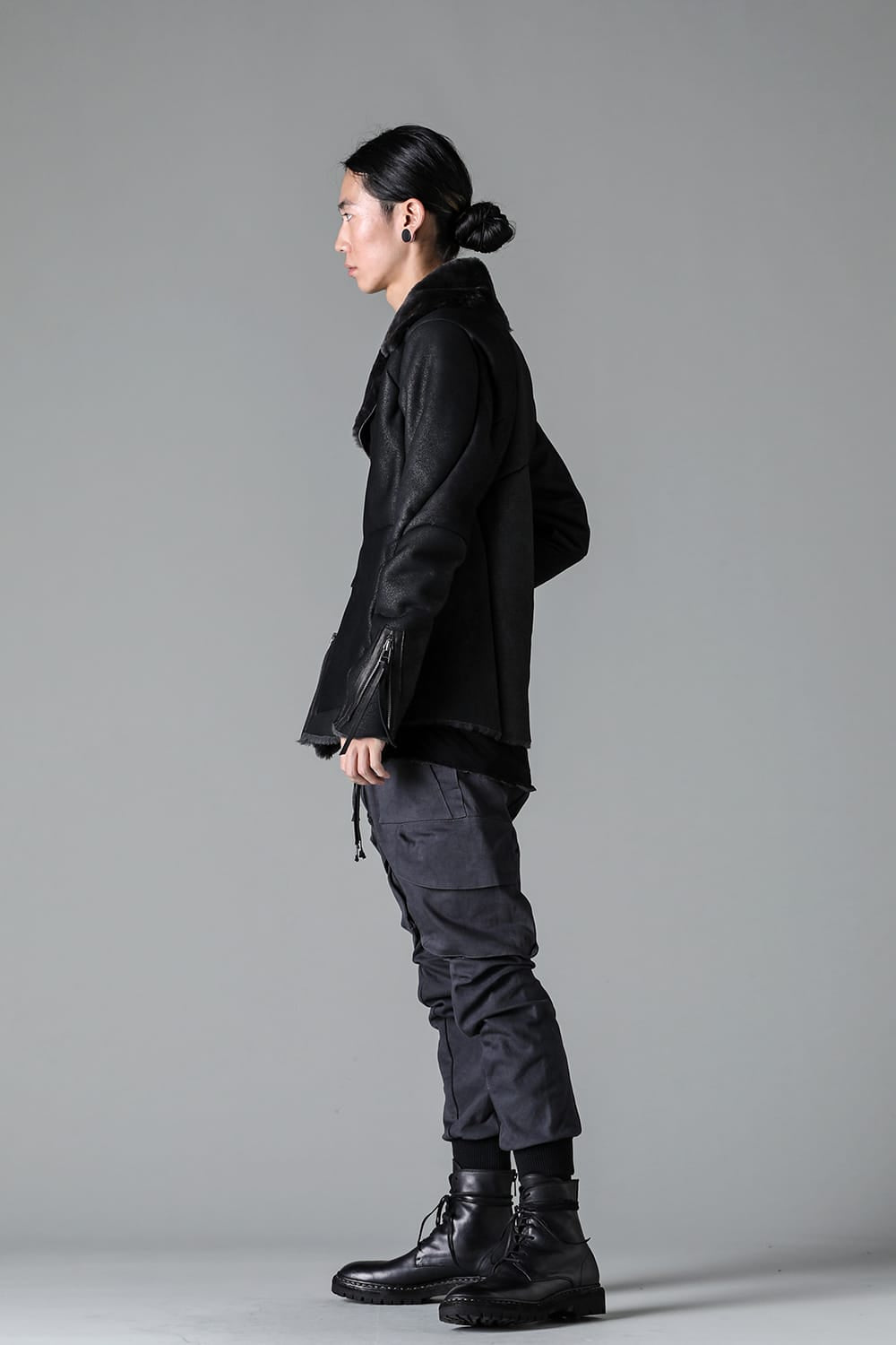 フレンチベイビーラムムートンWライダースジャケット