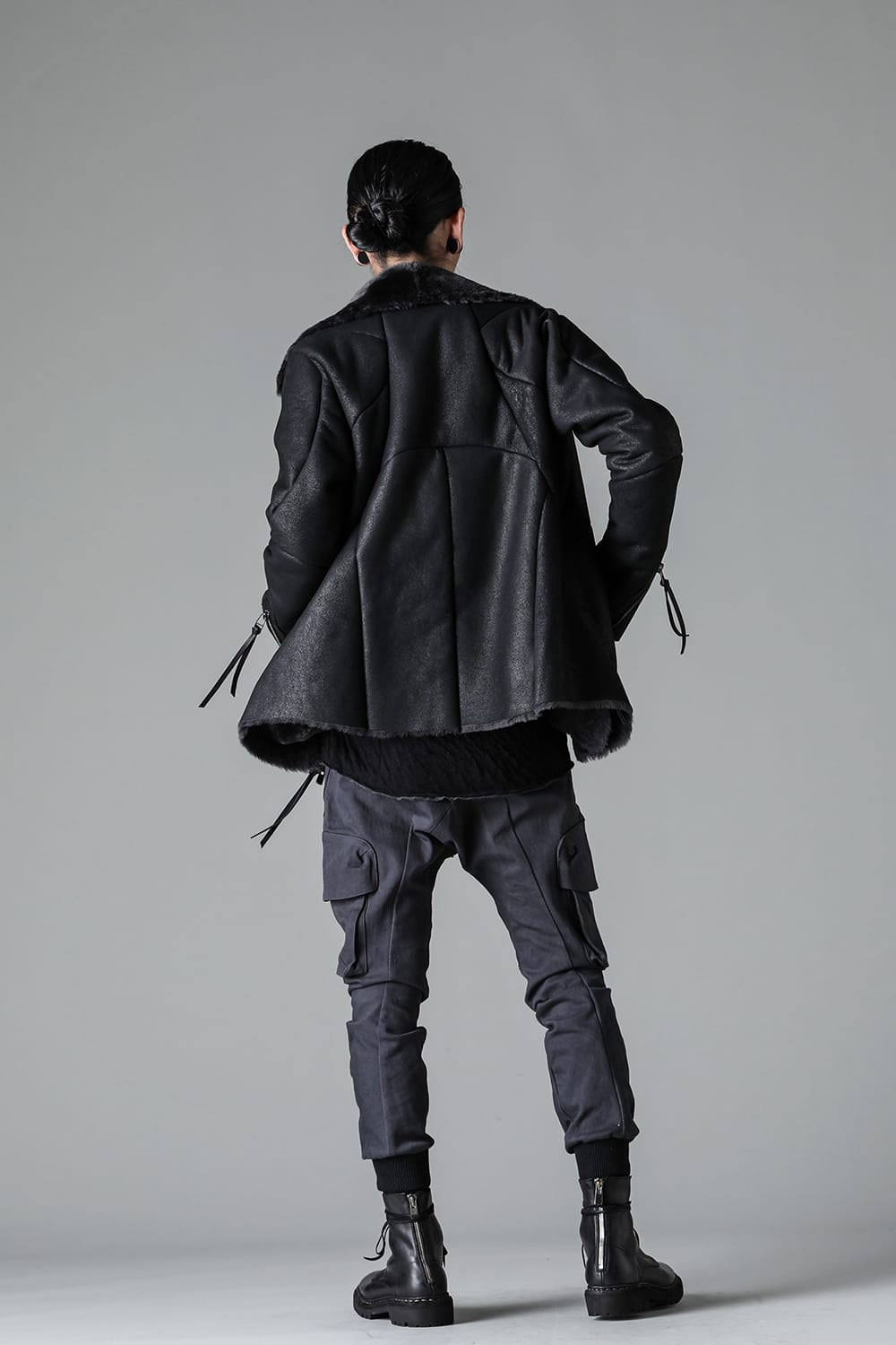 フレンチベイビーラムムートンWライダースジャケット