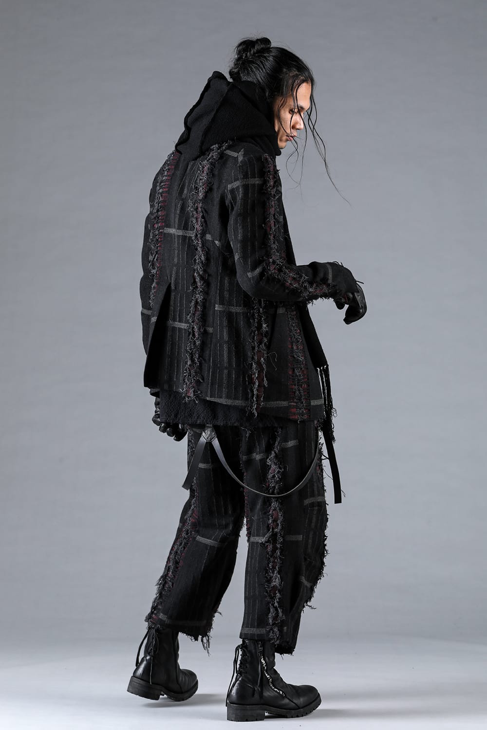 Destroy Random Stripe Wide Cropped Pants