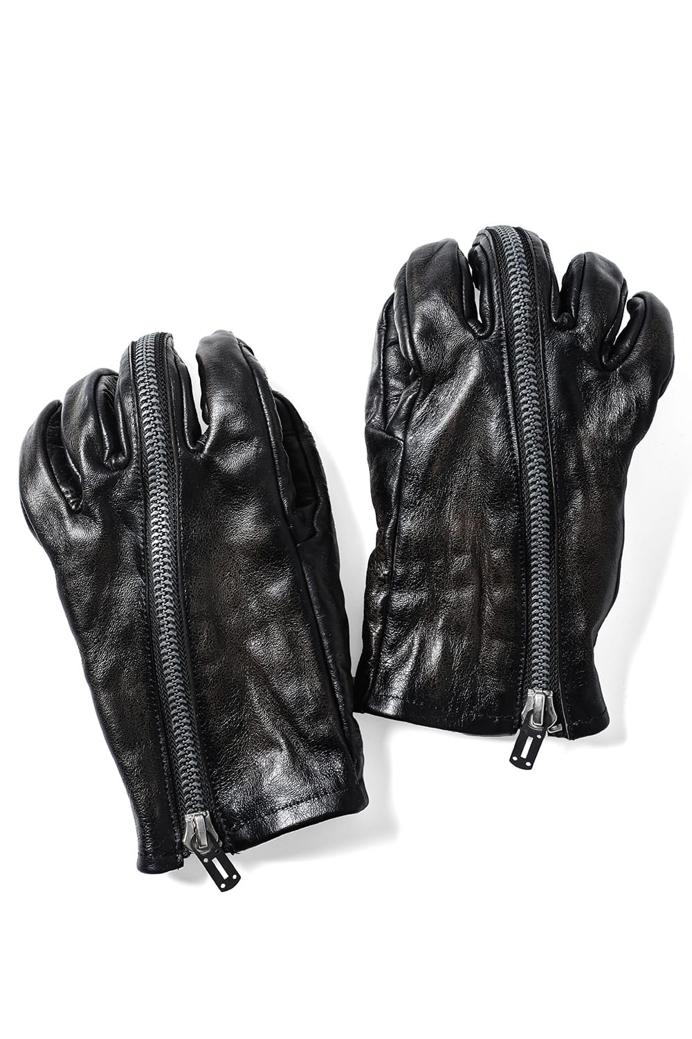 Horse Leather Zip Glove Charcoal