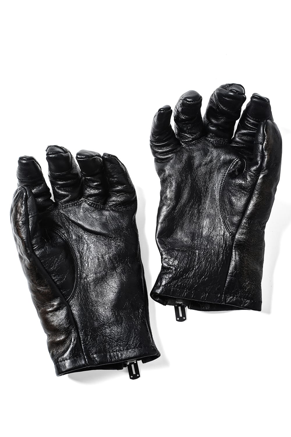 Horse Leather Zip Glove Charcoal