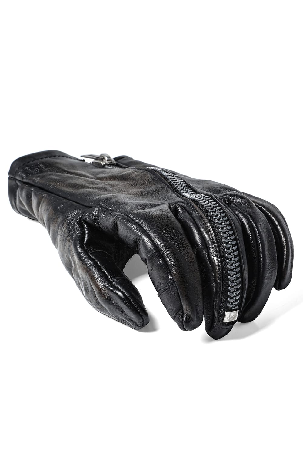 Horse Leather Zip Glove Charcoal