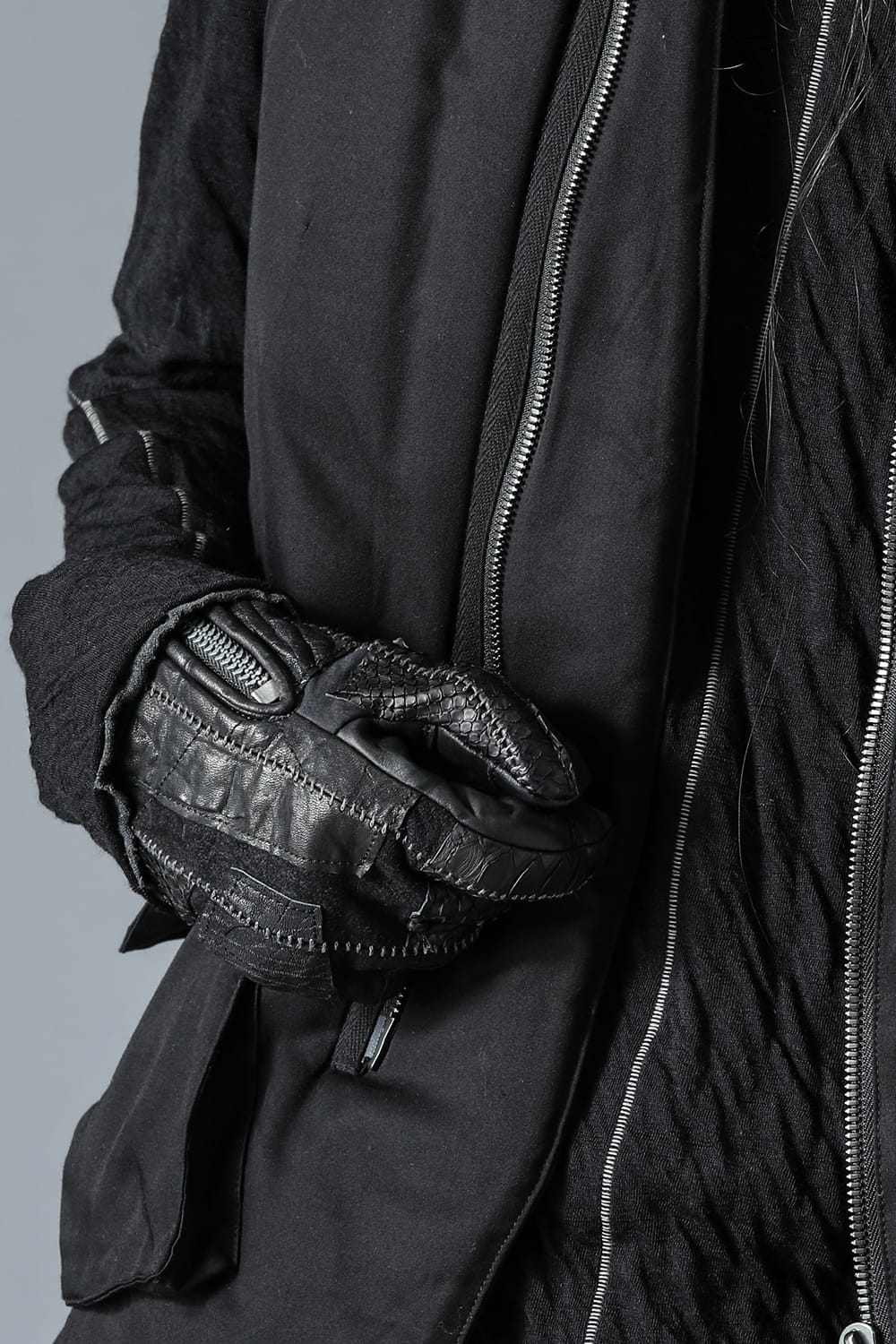 パッチワークマルチレザーオーバーロックグローブ